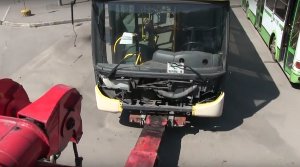Процесс эвакуации автобусов